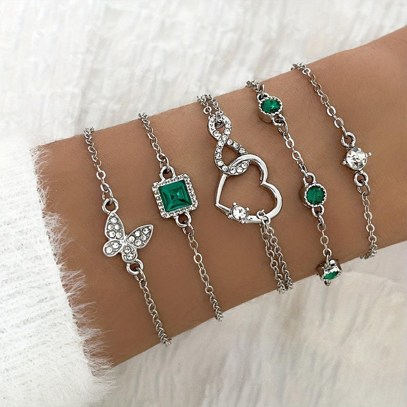 Conjunto de Pulseiras da Emoção, Amor, Eternidade e Brilho